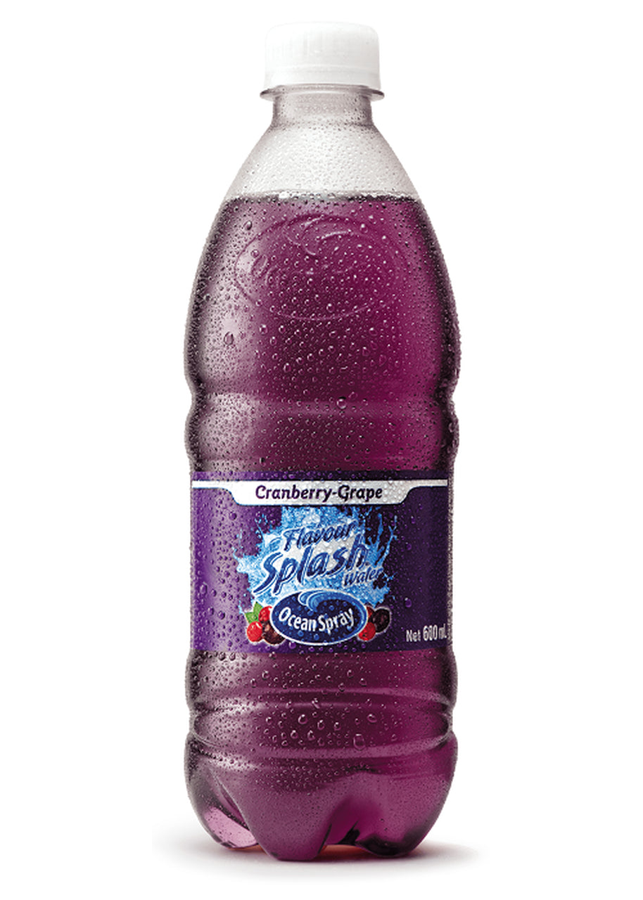 Ocean Spray Flavour Splash Water Cranberry Grape, 600ml (3 Pack)